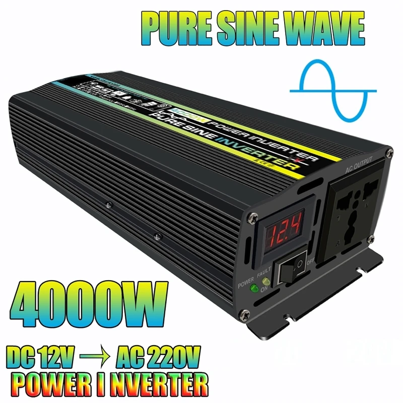 4000W Pure Sine Wave Car Inver - Ac Outdoor Power ulasan dan harga