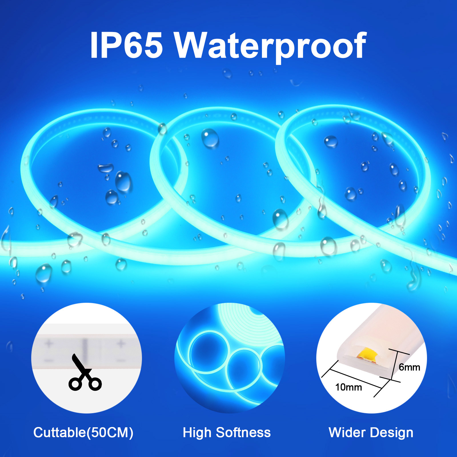 Tuya APP WiFi Dimmable COB LED - Outdoor Power Strip Weatherproof ulasan dan harga